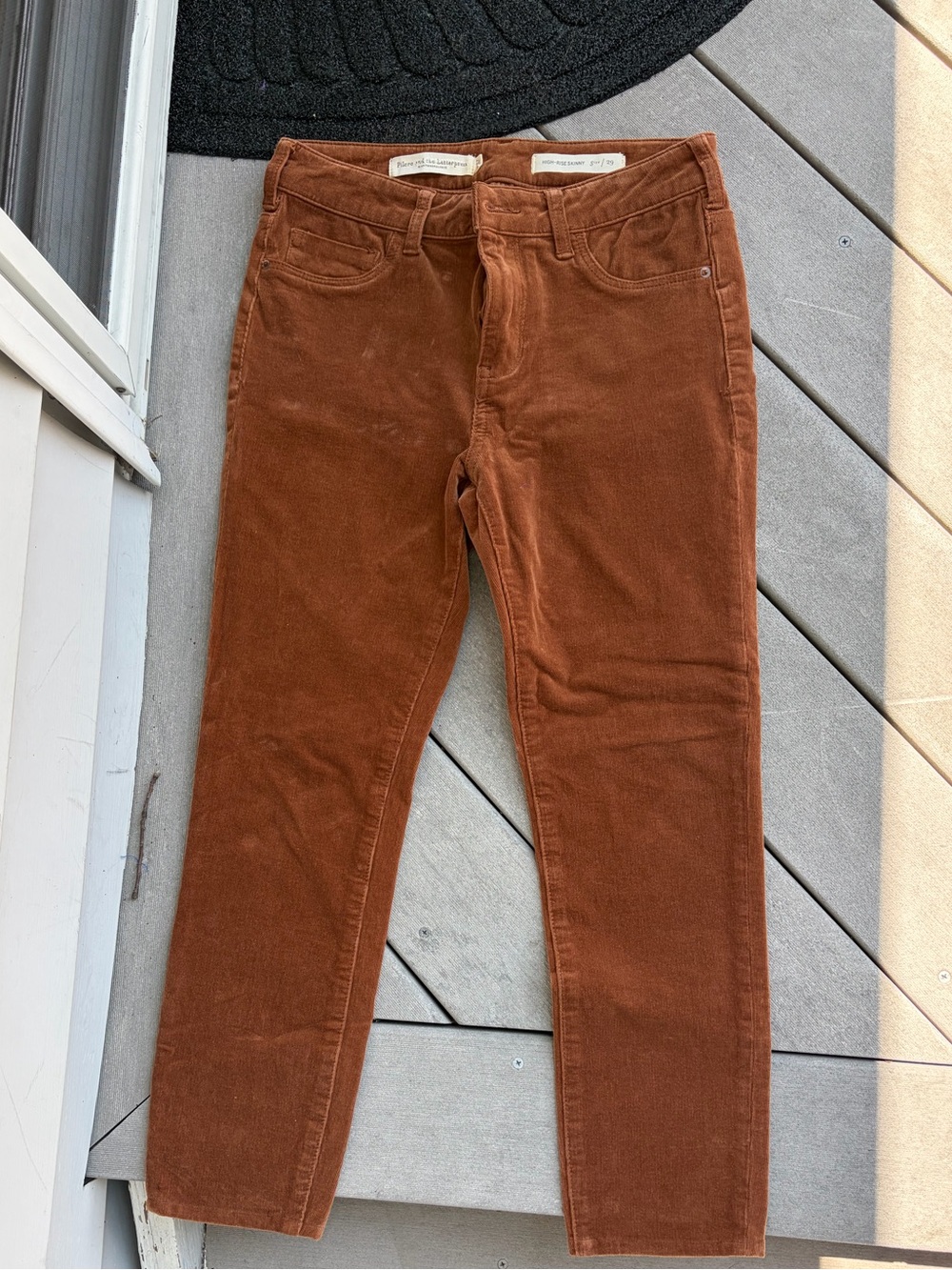 Pilcro and the Letterpress Anthropologie Corduroy high Rise Skinny Pants